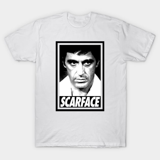Scarface - Portrait T-Shirt by DoctorBlue